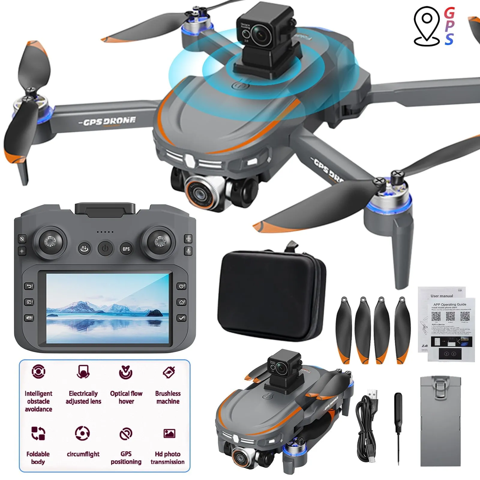 S28 BIG DISPLAY DRONE WITH LASER SENSOR 720P CAMERA