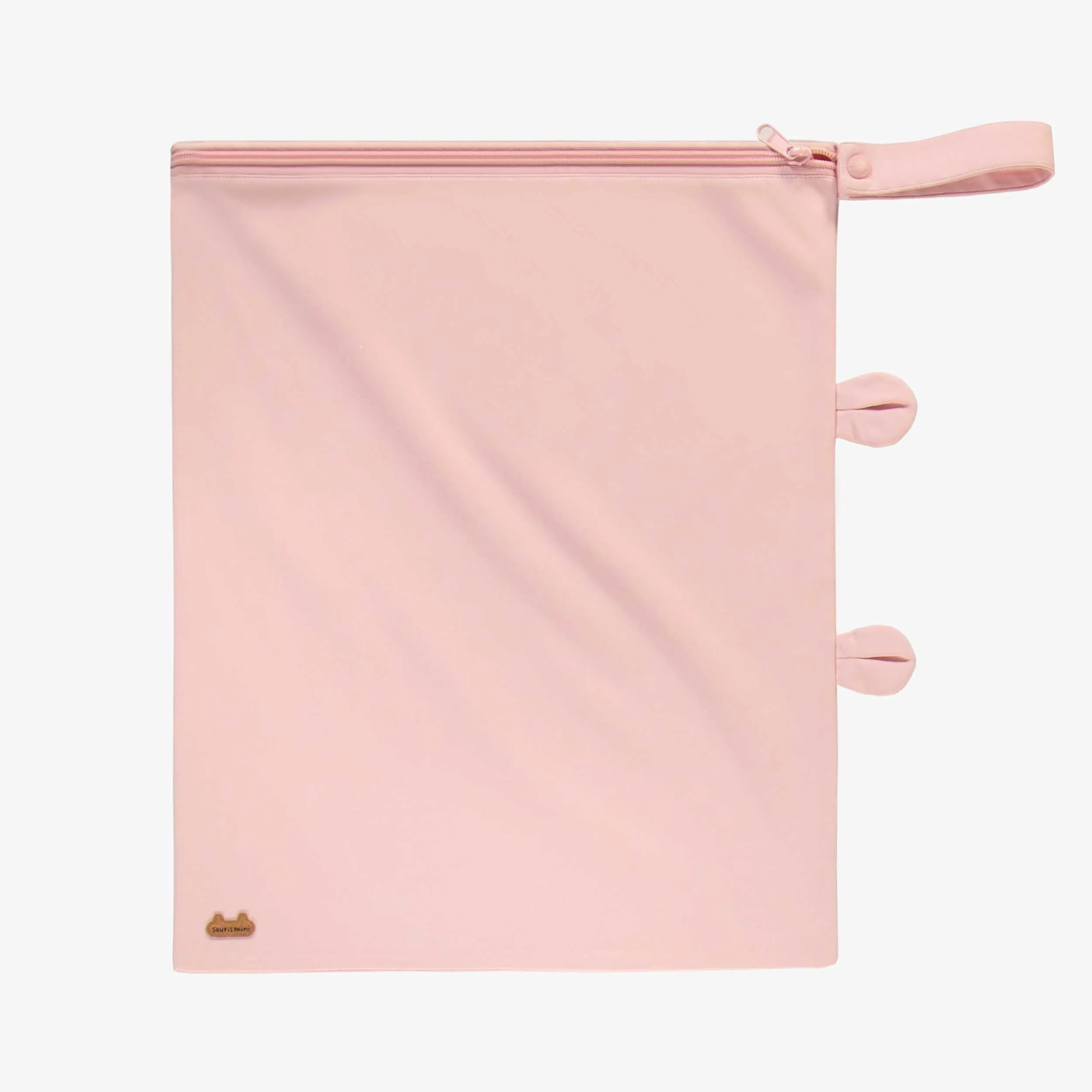 Sac imperméable rose pour couches réutilisables et vêtements humides, bébé || Waterproof pink bag for reusable diapers and wet clothes, baby