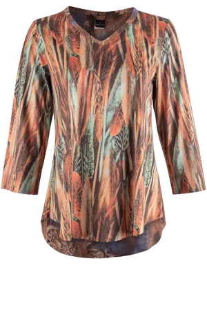 Save the Faith Feather/Ornamant Top