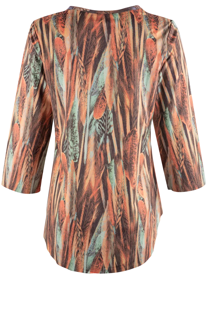 Save the Faith Feather/Ornamant Top