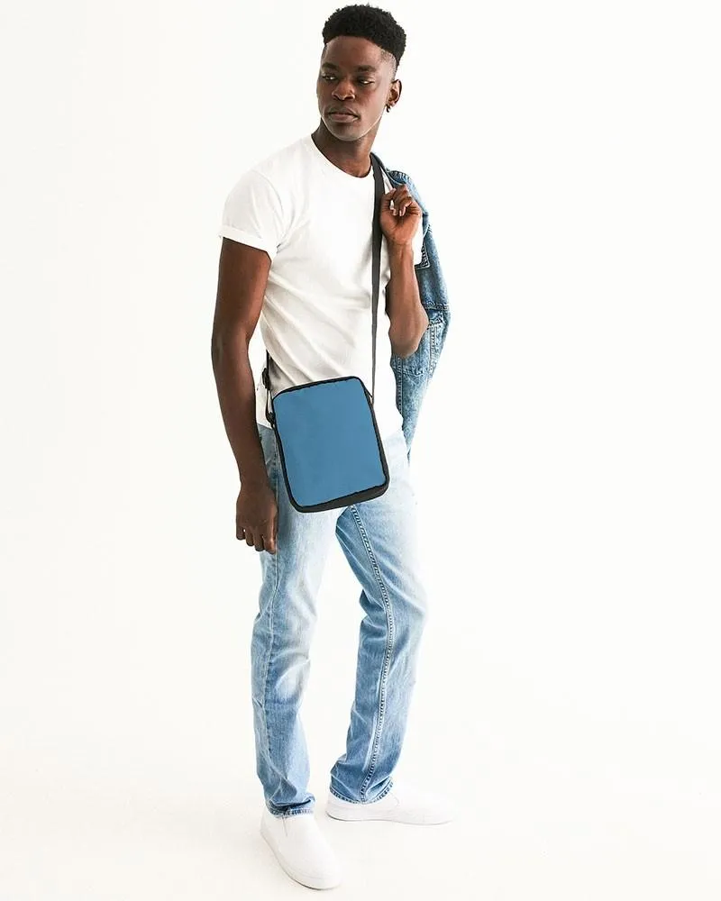 Shaded Pastel Cyan Messenger Pouch | C60M15Y0K30