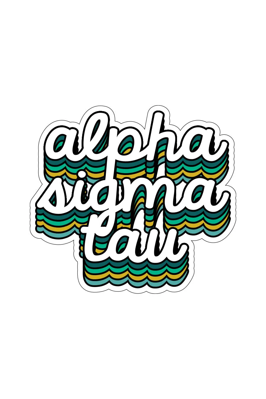Shadow Script Sticker