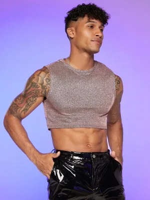 SHEIN Men Glitter Crop Tank Top