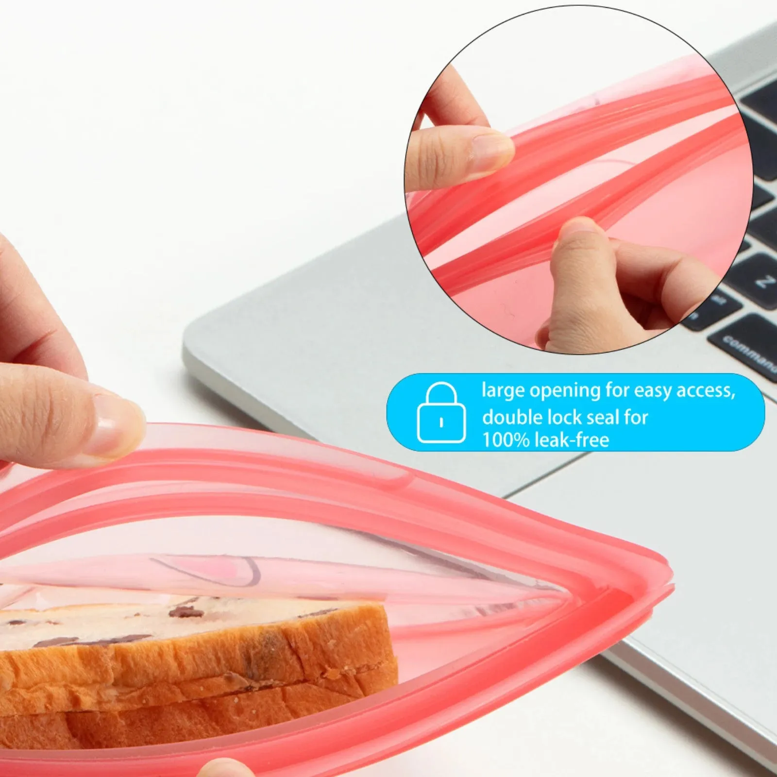 Silicone Reusable Sandwich Bag | Cat