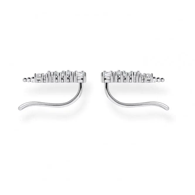 Silver Stone Cluster Ear Climbers H2157-051-14