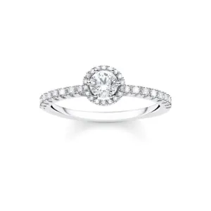Silver Zirconia French Setting Stacking Ring TR2326-051-14