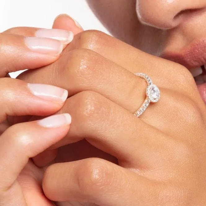 Silver Zirconia French Setting Stacking Ring TR2326-051-14