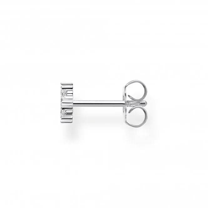Silver Zirconia Star Single Ear Stud H2134-051-14