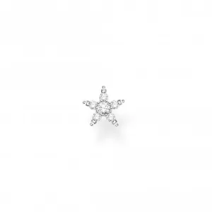 Silver Zirconia Star Single Ear Stud H2134-051-14