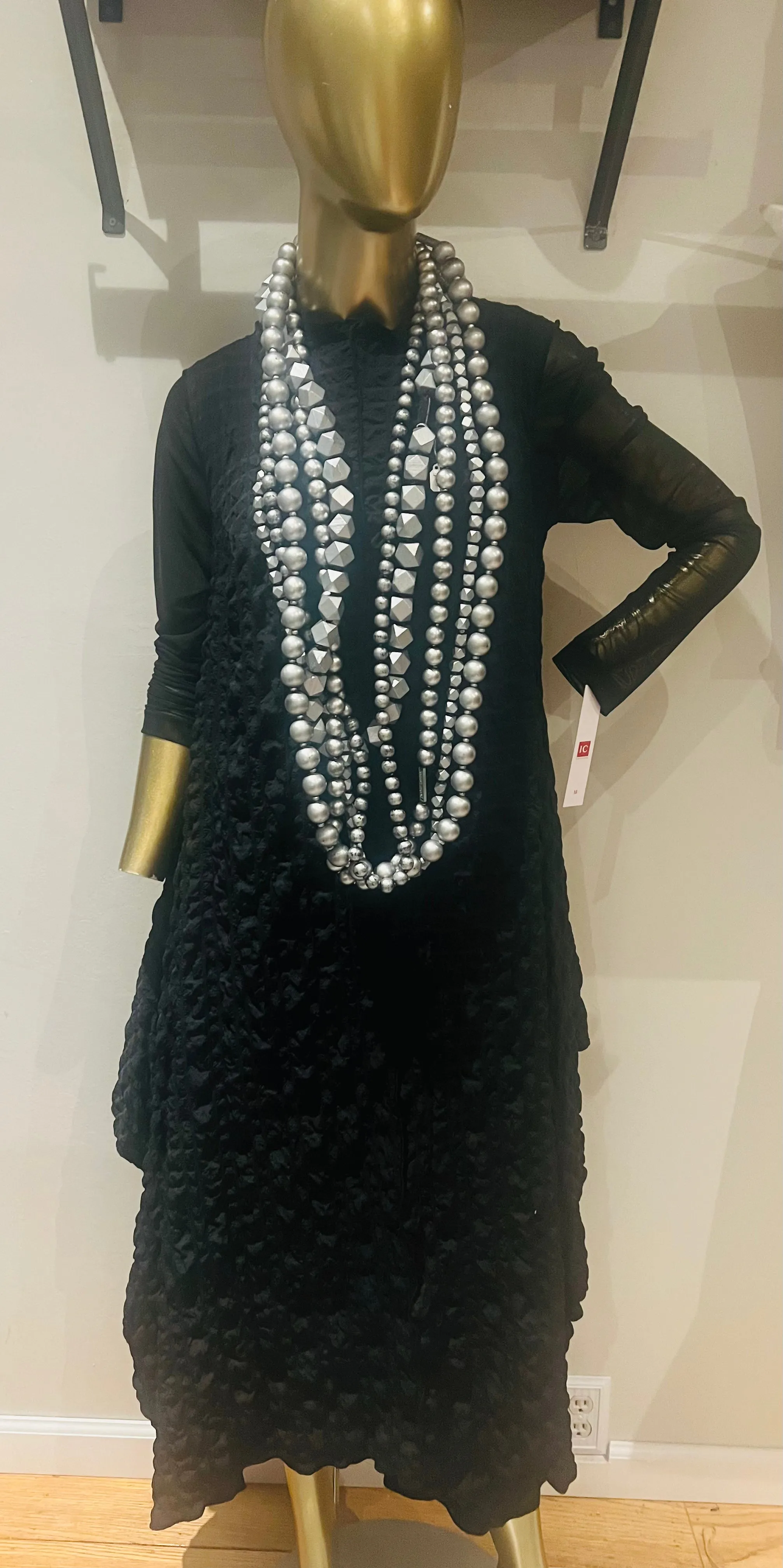Sleeveless High Neck Textured Dress