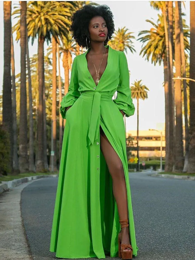 Slit Charming Turtleneck Tops