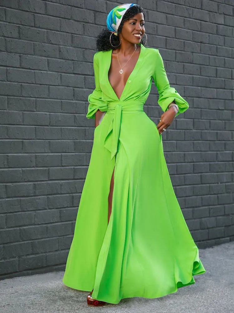 Slit Charming Turtleneck Tops