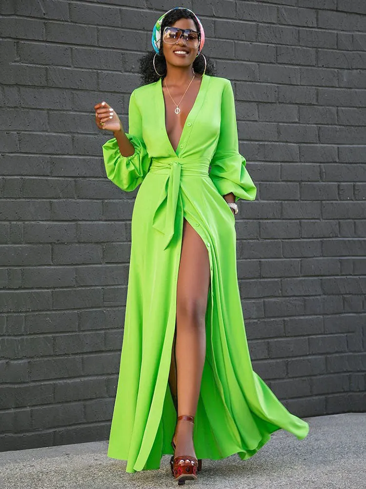 Slit Charming Turtleneck Tops