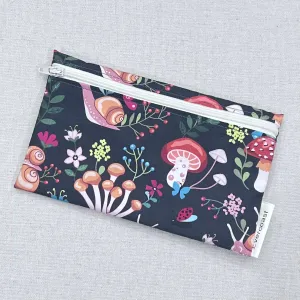 Snails and Mushrooms Reusable Snack Bag