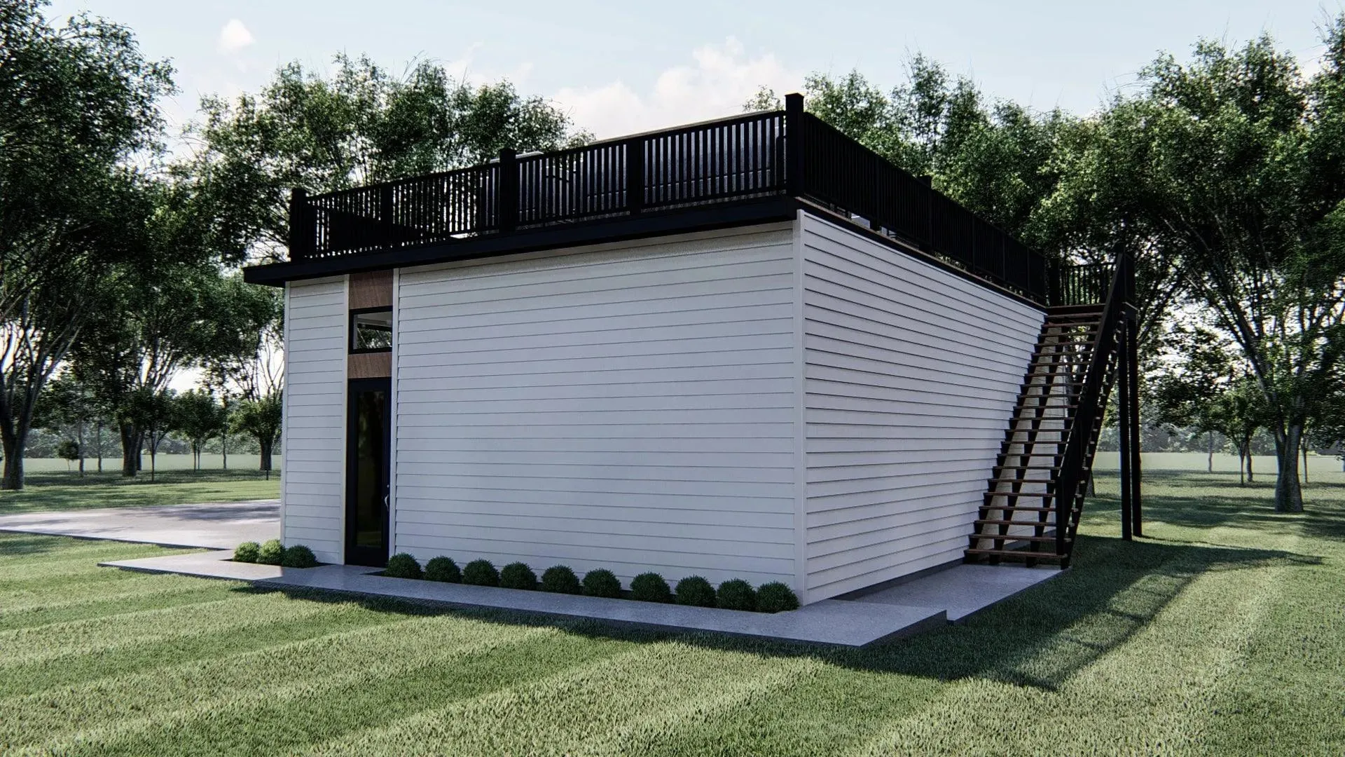 Spacious 3-Bay Garage with Ample Storage Options