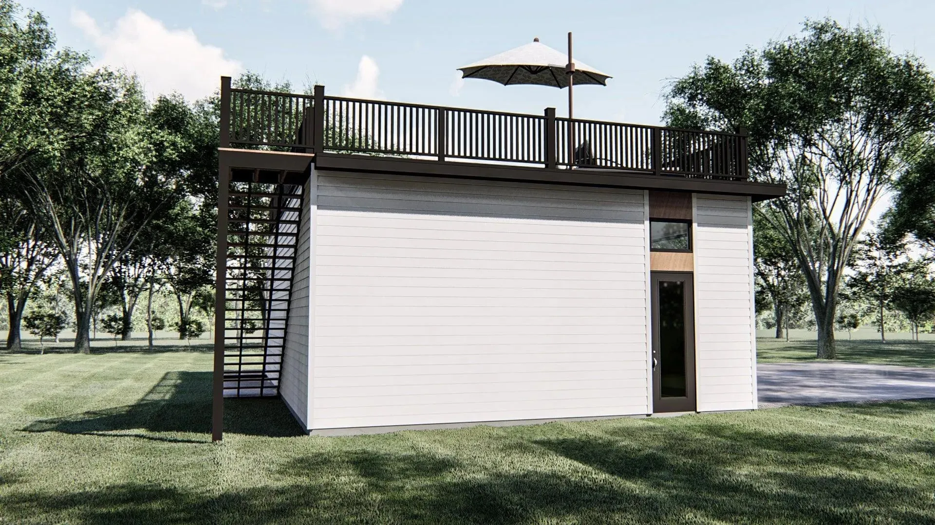 Spacious 3-Bay Garage with Ample Storage Options
