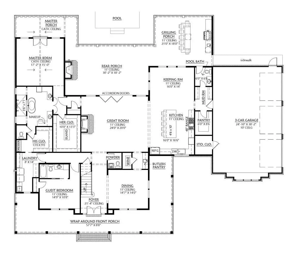 Spacious 4-Bedroom Home with Expansive Porches