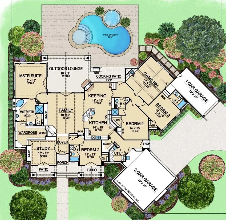 Spacious 4-bedroom home with luxury features and open layout.