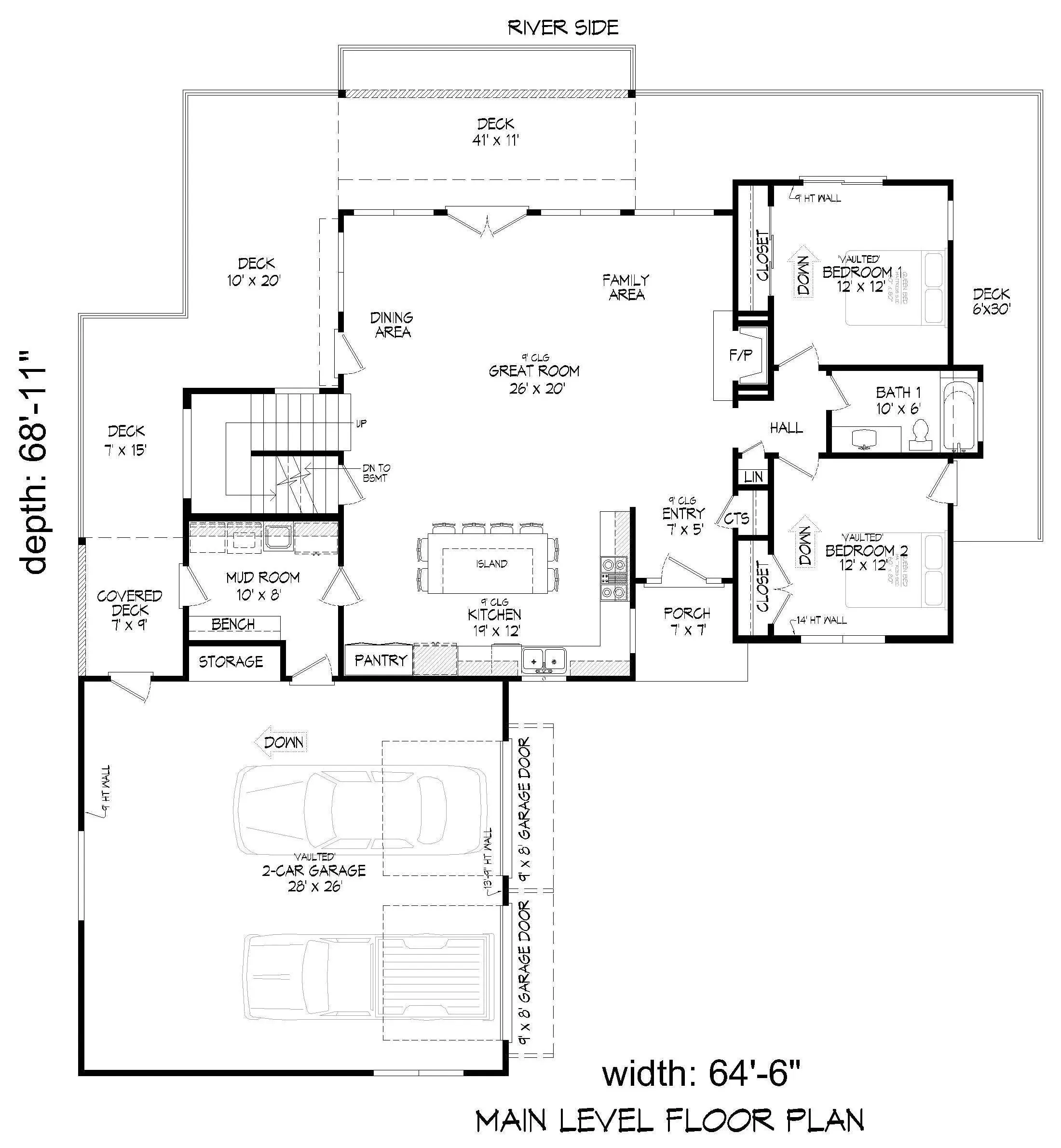 Spacious Three-Bedroom House Plan with Ample Features