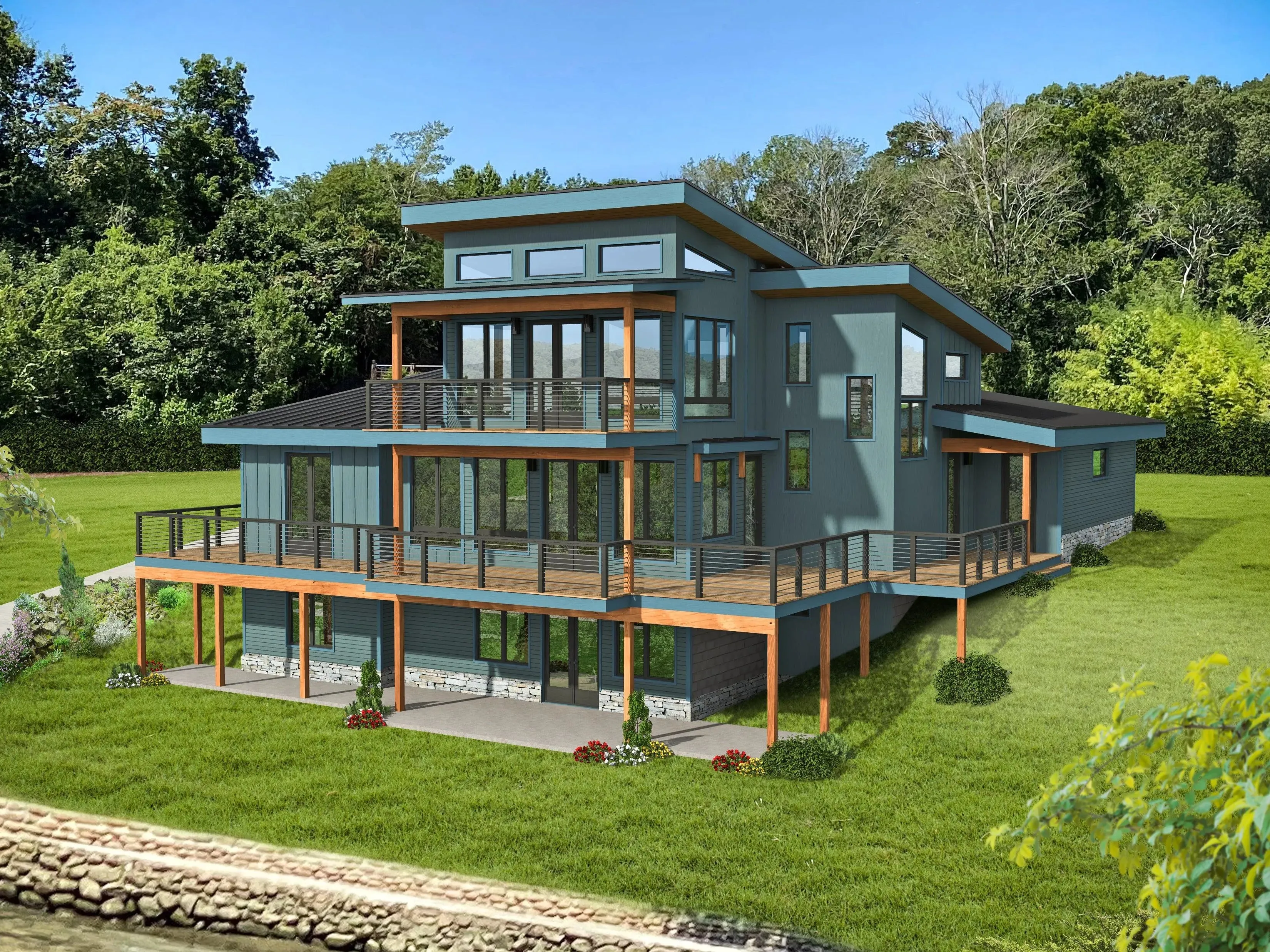 Spacious Three-Bedroom House Plan with Ample Features
