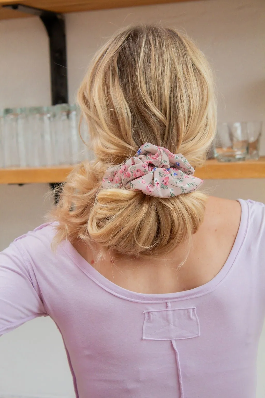 Spring Flowers Jumbo Scrunchie