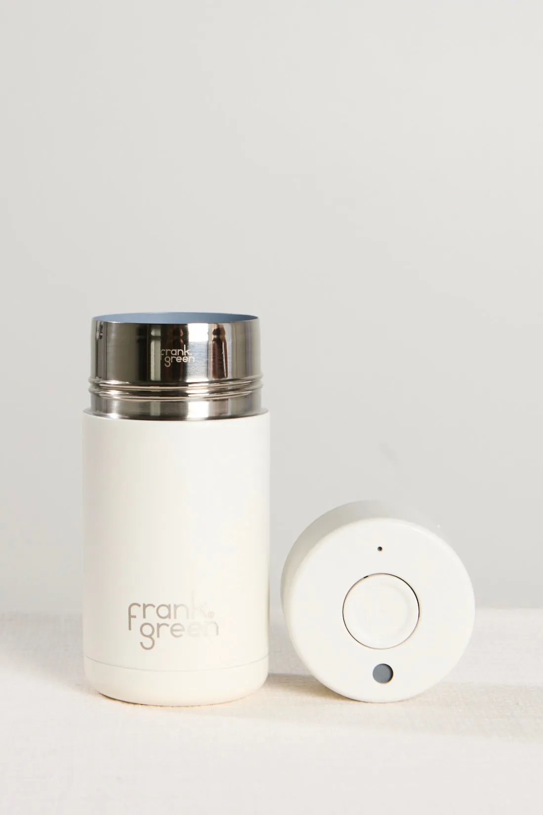 Stainless Steel with Push Button Lid Cloud 12oz Ceramic Cup