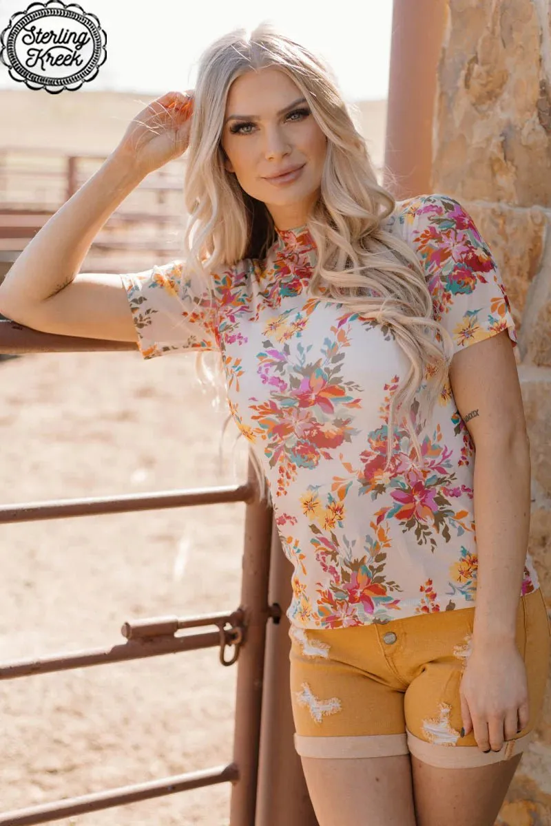 Sterling Kreek Wildwood Flower Mesh Top*