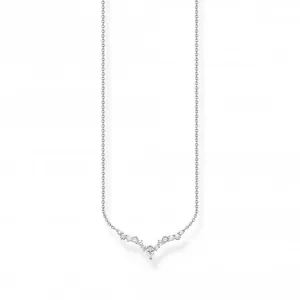 Sterling Silver Ice Crystals Necklace KE2172-051-14-L45V