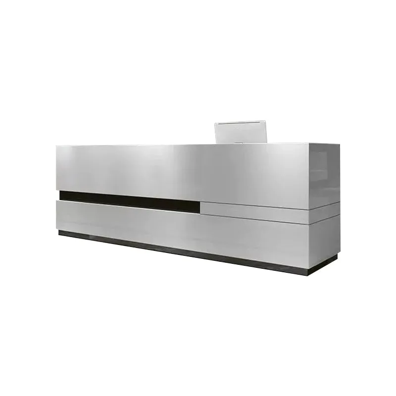 Straight Front Desk with Spacious Desktop and Drawer for Office JDT-053
