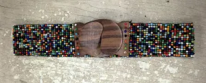 Stretchy Multi Colored Beaded Belt