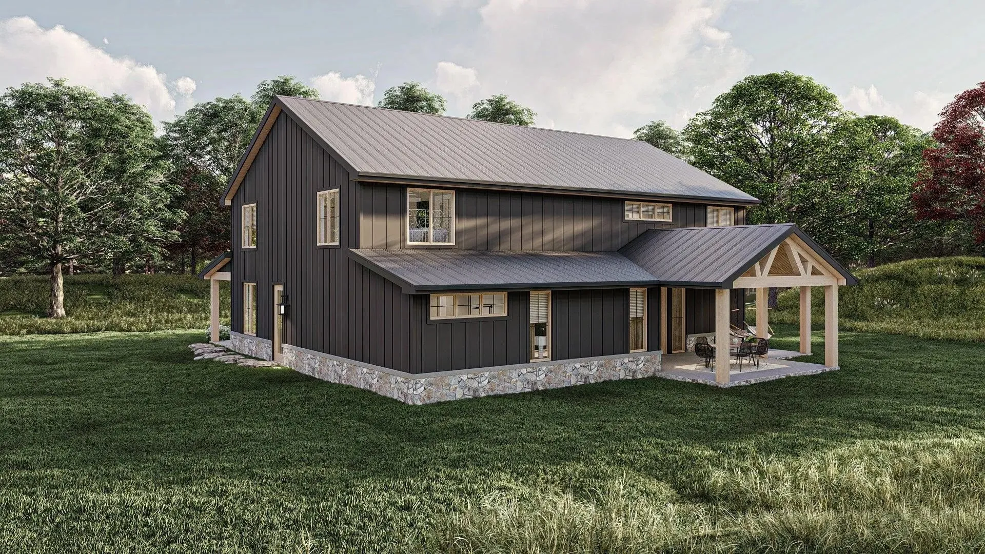 Stylish 4-Bedroom Home with Spacious Living and Inviting Porches