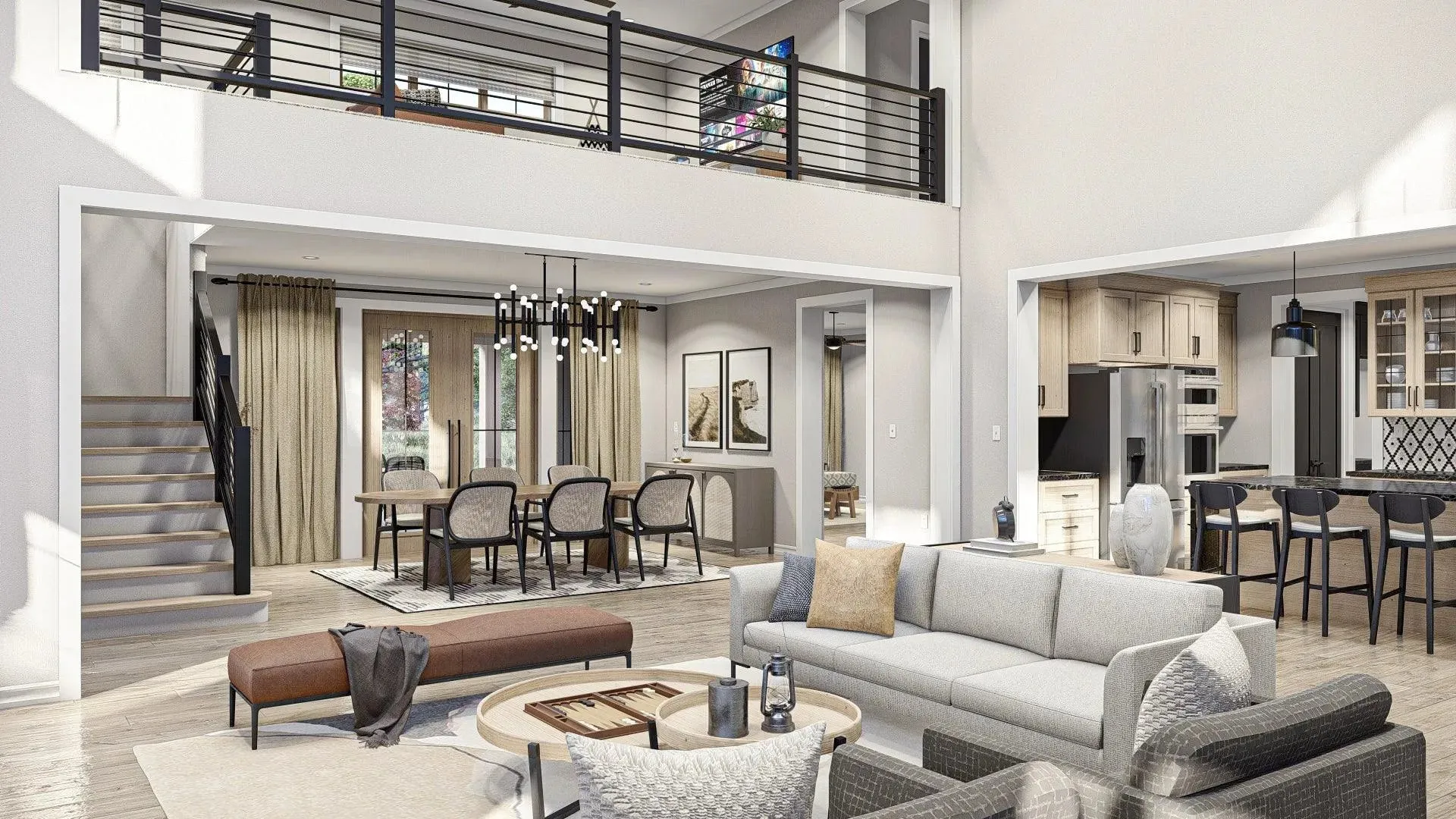Stylish 4-Bedroom Home with Spacious Living and Inviting Porches