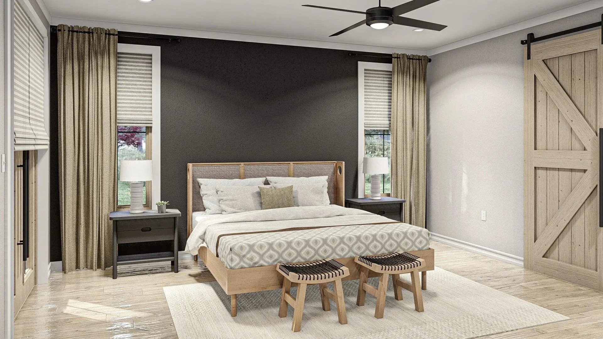 Stylish 4-Bedroom Home with Spacious Living and Inviting Porches