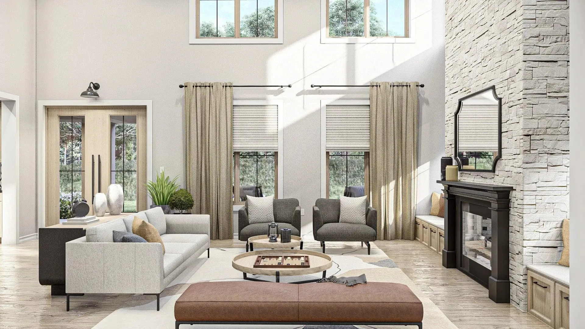 Stylish 4-Bedroom Home with Spacious Living and Inviting Porches
