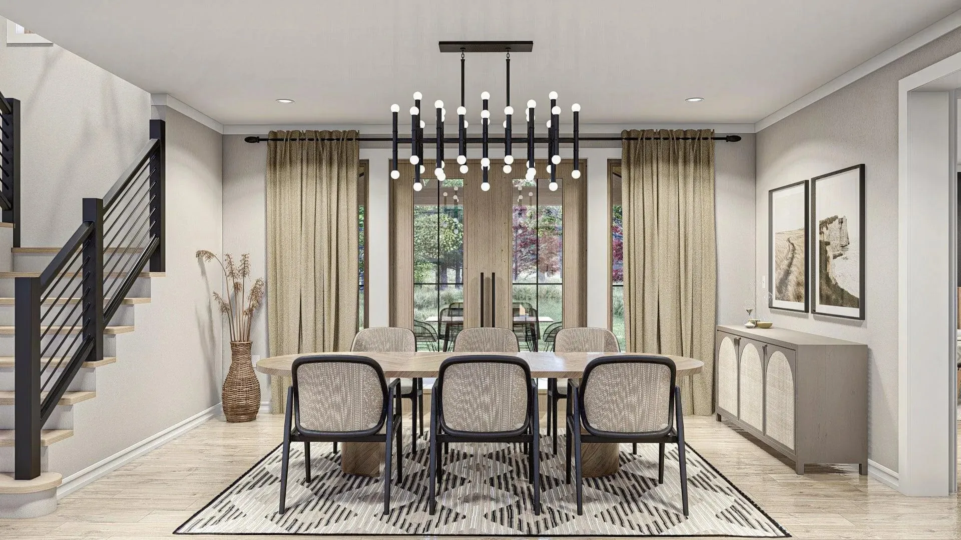 Stylish 4-Bedroom Home with Spacious Living and Inviting Porches