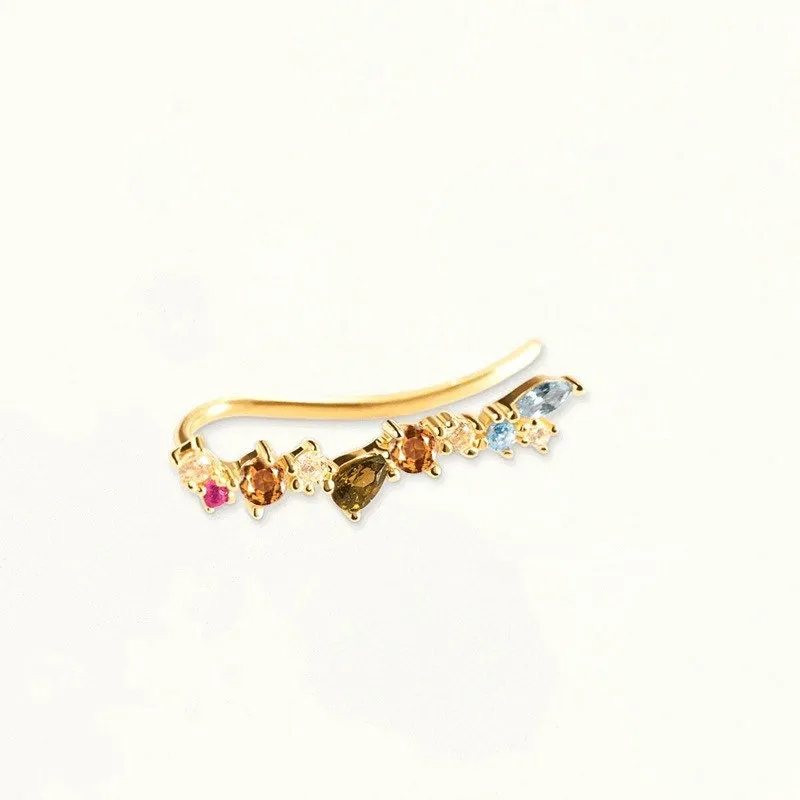 Sunset Cascade Pave Stone Ear Climbers