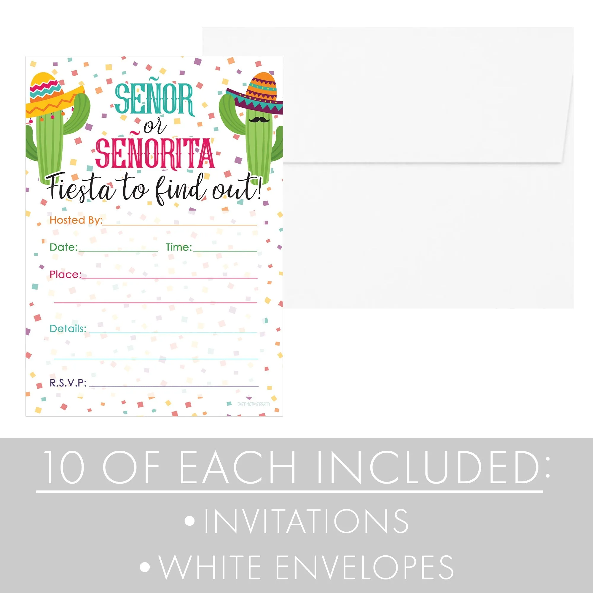 Taco 'Bout a Baby: Baby Shower -  "Fiesta" Party Invitations – 10 Pack