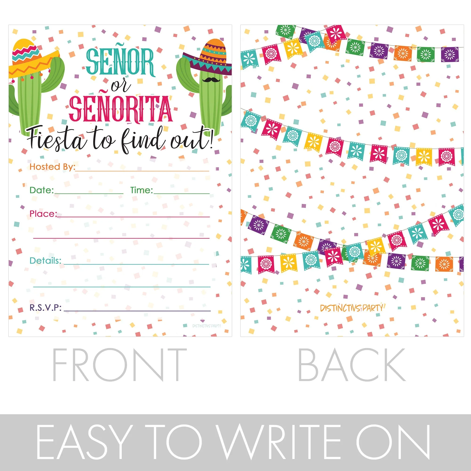 Taco 'Bout a Baby: Baby Shower -  "Fiesta" Party Invitations – 10 Pack