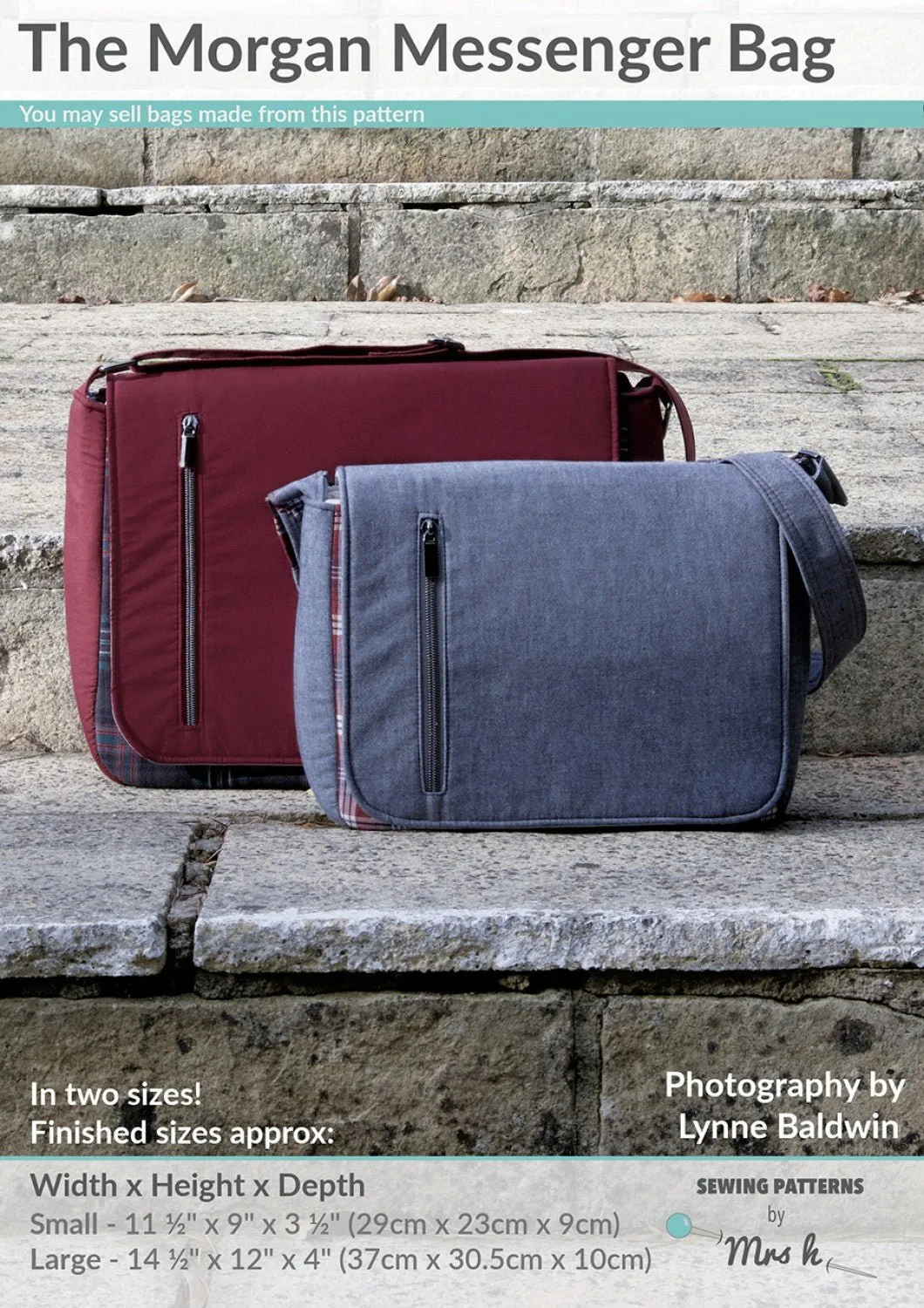 The Morgan Messenger Bag by Sewing Patterns by Mrs H (Printed Paper Pattern)