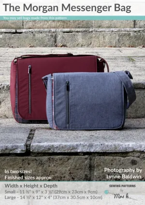 The Morgan Messenger Bag by Sewing Patterns by Mrs H (Printed Paper Pattern)