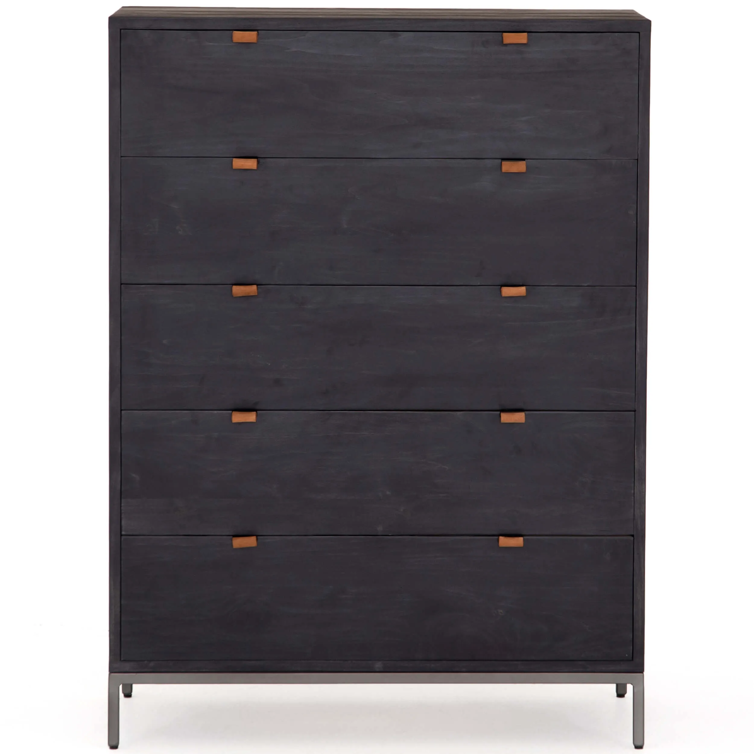 Trey 5 Drawer Dresser, Black Wash