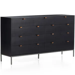Trey 9 Drawer Dresser, Black Wash