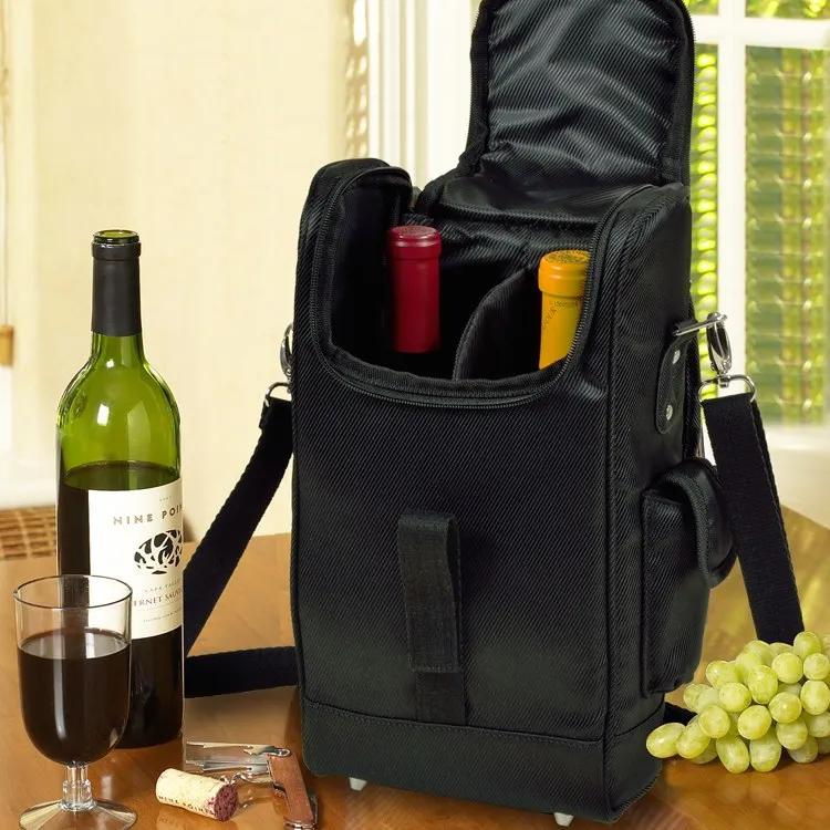 Two-Bottle Wine Tote with Corkscrew