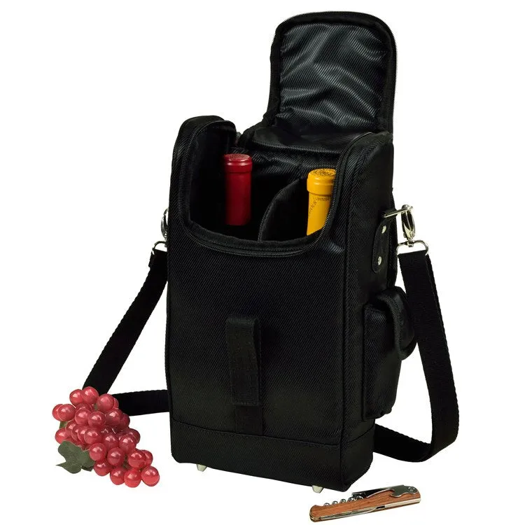 Two-Bottle Wine Tote with Corkscrew