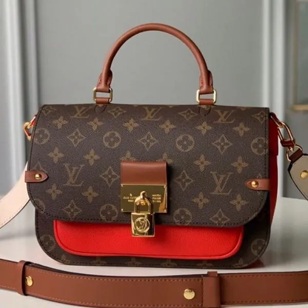 Vaugirard Monogram Canvas Messenger Top Handle Bag M44548 Red 2019 Collection