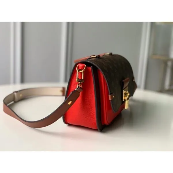 Vaugirard Monogram Canvas Messenger Top Handle Bag M44548 Red 2019 Collection