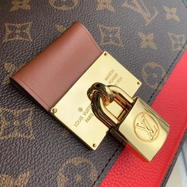 Vaugirard Monogram Canvas Messenger Top Handle Bag M44548 Red 2019 Collection