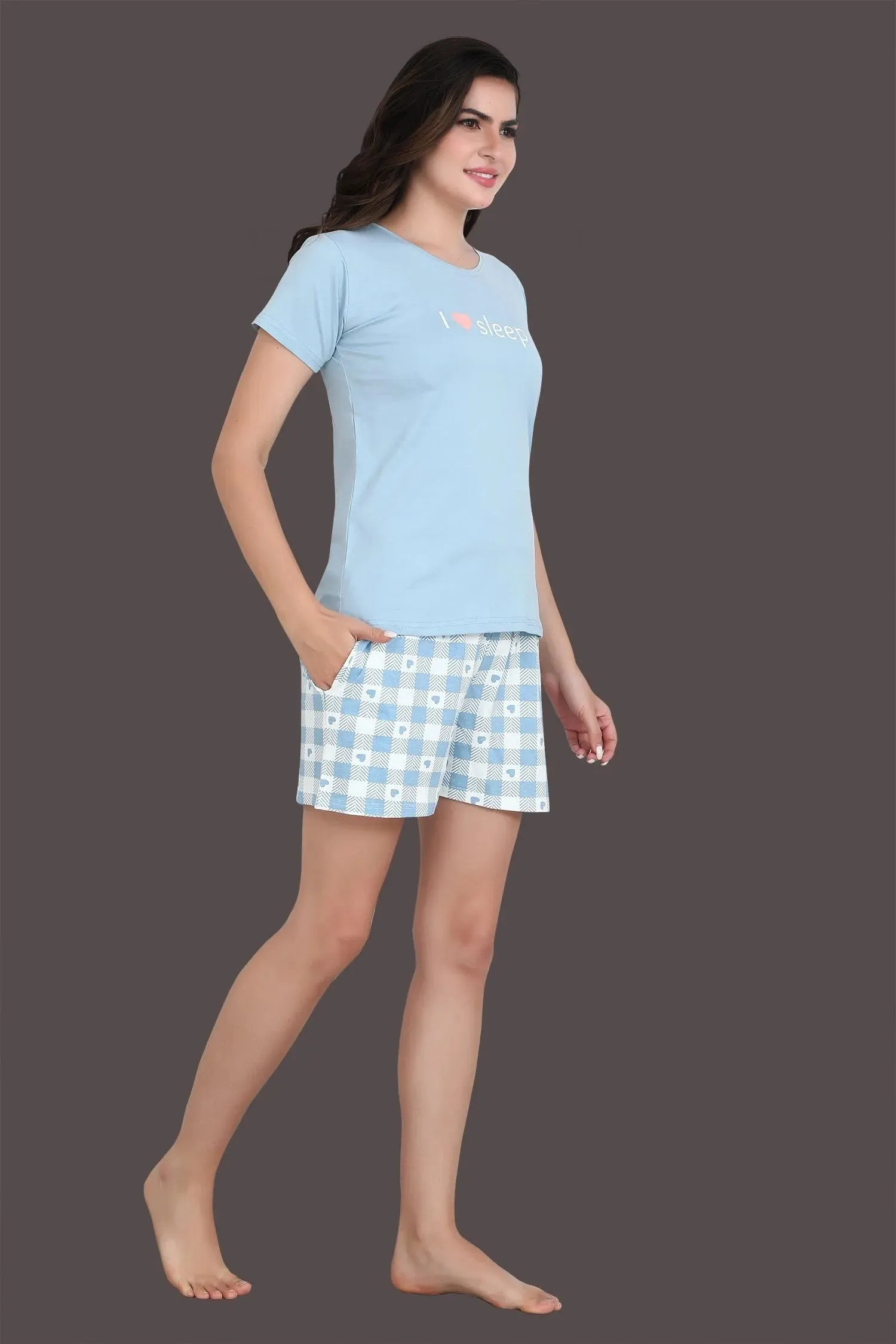 Velure Charming Blue Shorts Set