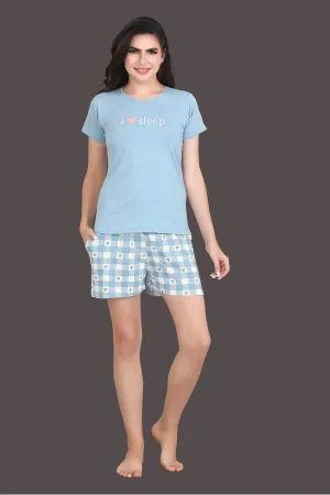 Velure Charming Blue Shorts Set