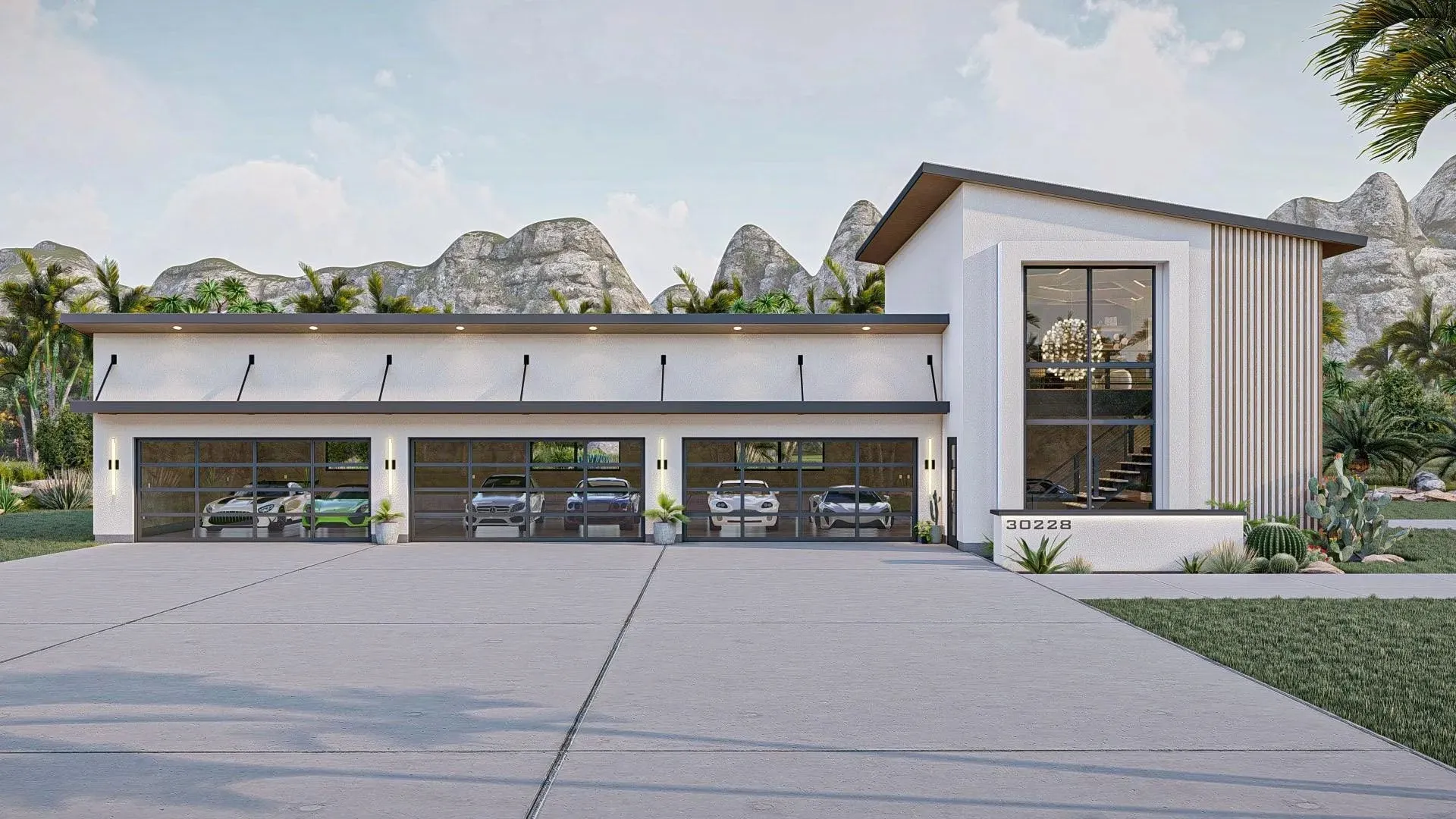 Versatile Garage Plan with Loft and Spacious Workshop Area